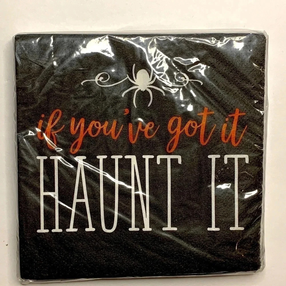 Halloween Napkins HAUNT IT 2-Ply Paper 16 Count New